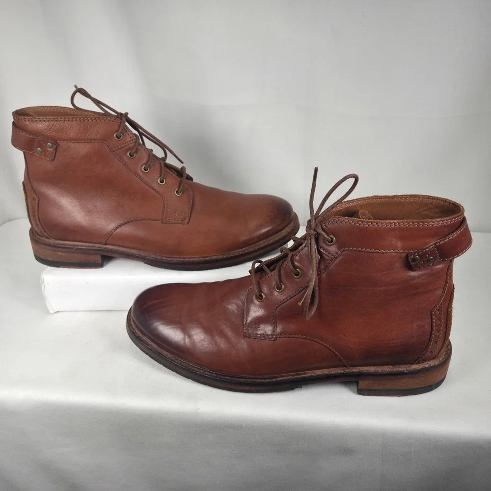 Clarks Boots Clarkdale Bud Boot Mens US 10.5 Brown Leather Ankle Chukka Lace Up